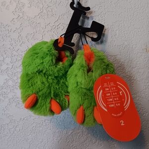 Wonder Nation Green and Orange Fuzzy Mittens